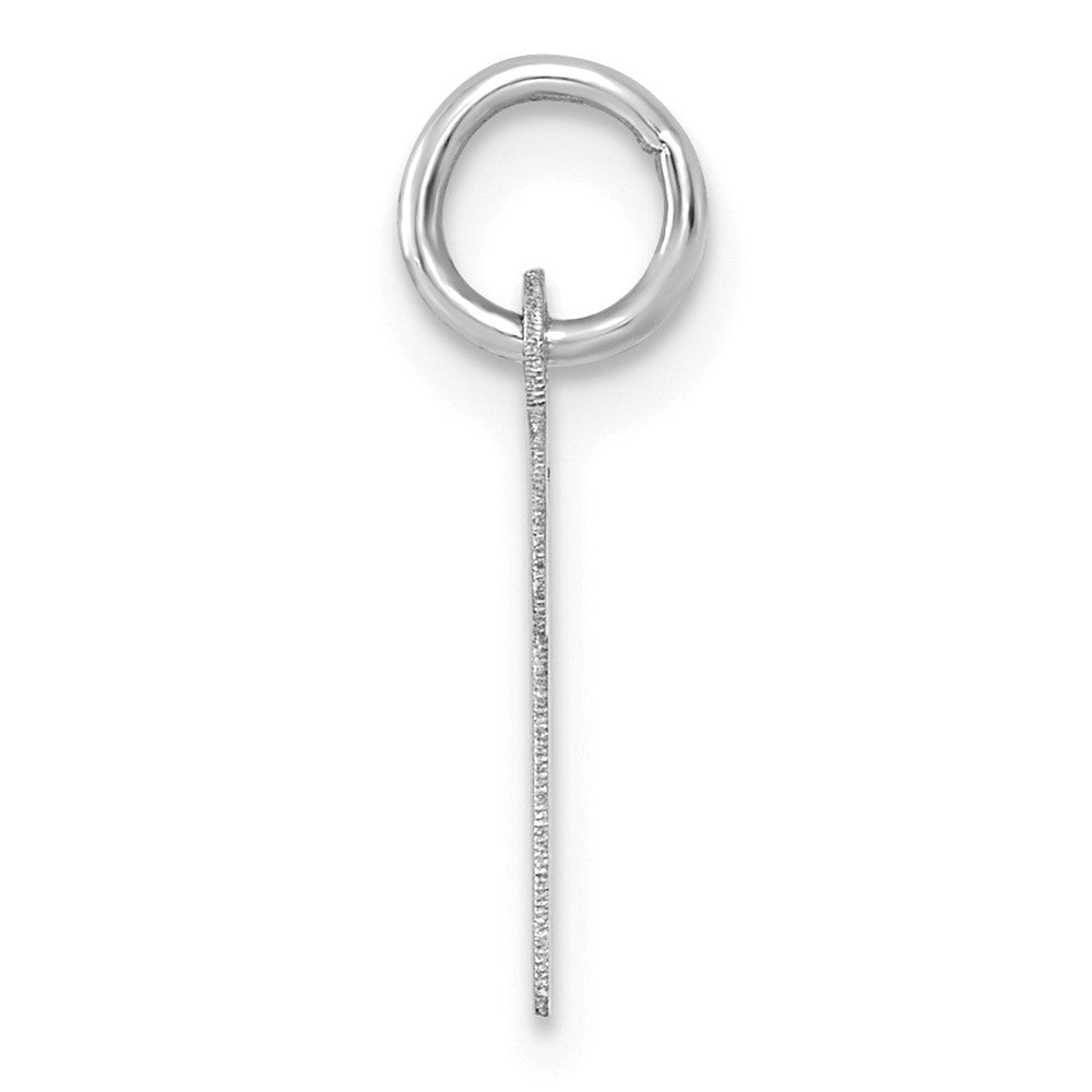 Sterling Silver Rhodium-plated Script Letter M Initial Charm