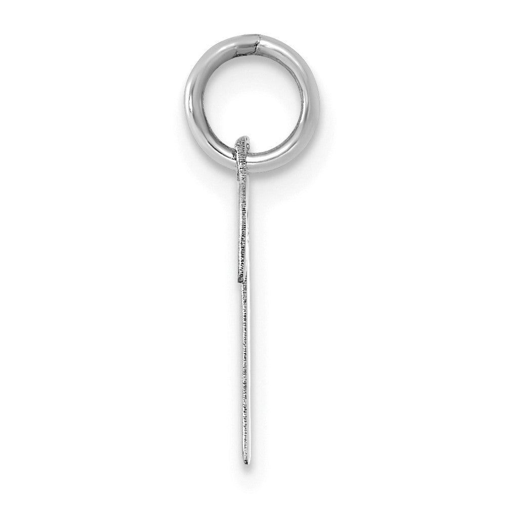 Sterling Silver Rhodium-plated Script Letter P Initial Charm