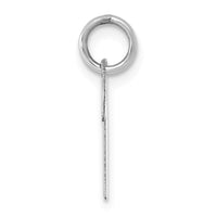 Sterling Silver Rhodium-plated Script Letter P Initial Charm
