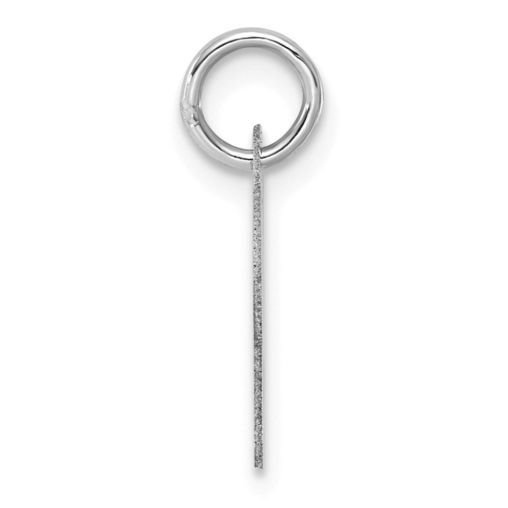 Sterling Silver Rhodium-plated Script Letter U Initial Charm