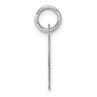 Sterling Silver Rhodium-plated Script Letter U Initial Charm