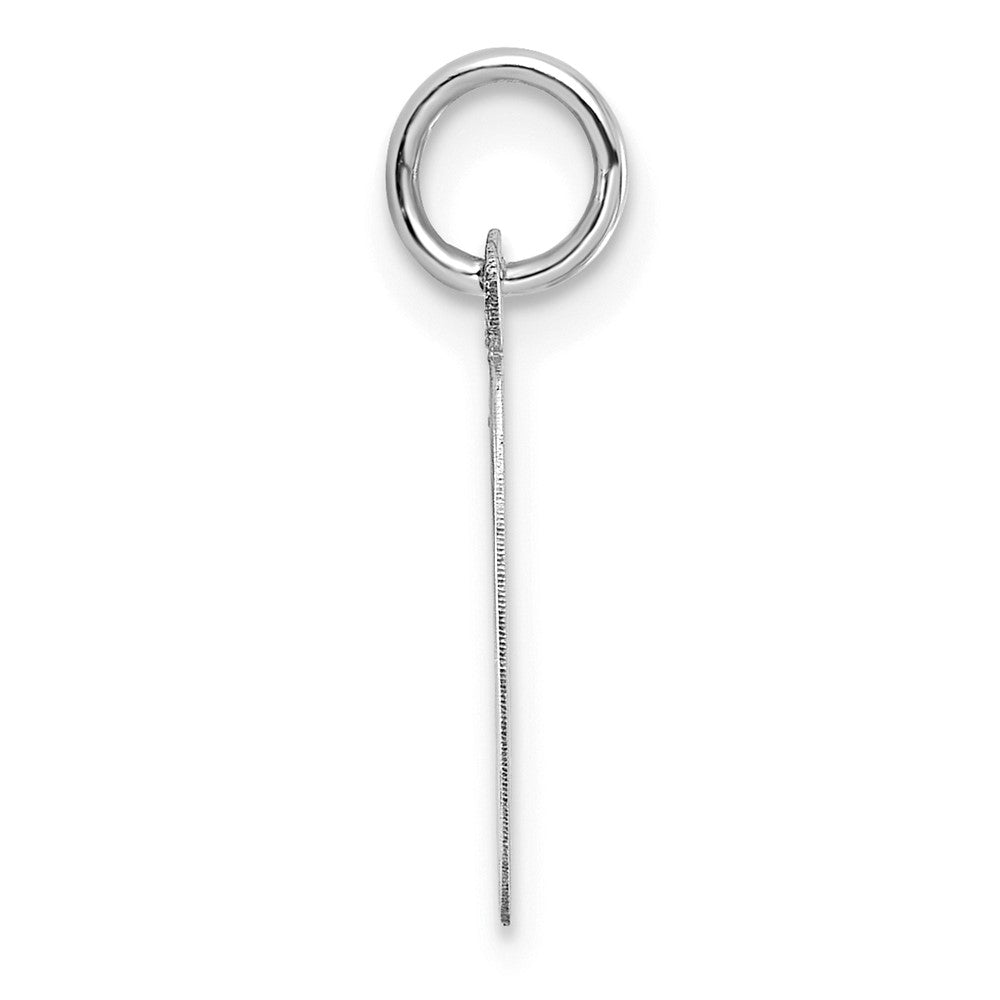 Sterling Silver Rhodium-plated Script Letter C Initial Charm