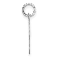 Sterling Silver Rhodium-plated Script Letter D Initial Charm