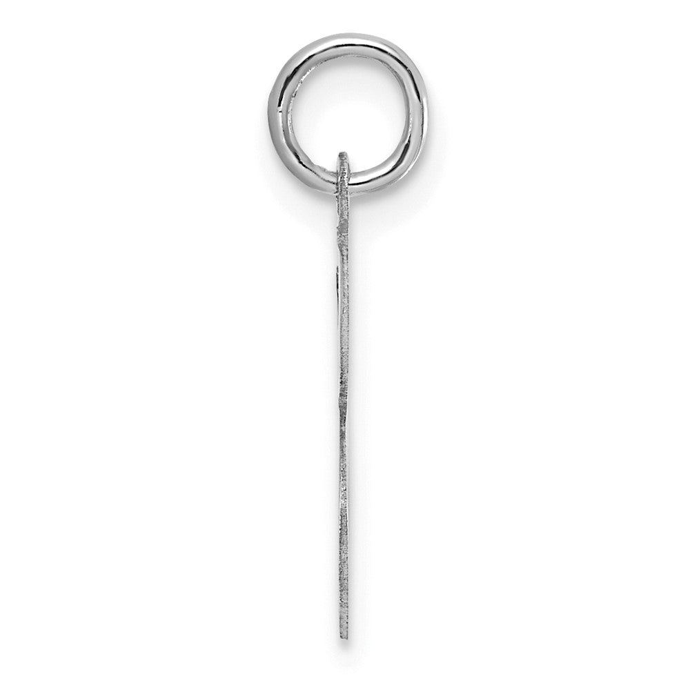 Sterling Silver Rhodium-plated Script Letter E Initial Charm