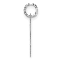 Sterling Silver Rhodium-plated Script Letter E Initial Charm