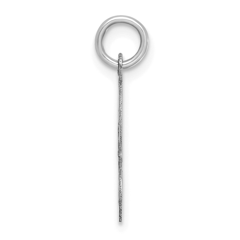 Sterling Silver Rhodium-plated Script Letter F Initial Charm