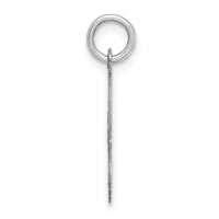 Sterling Silver Rhodium-plated Script Letter F Initial Charm