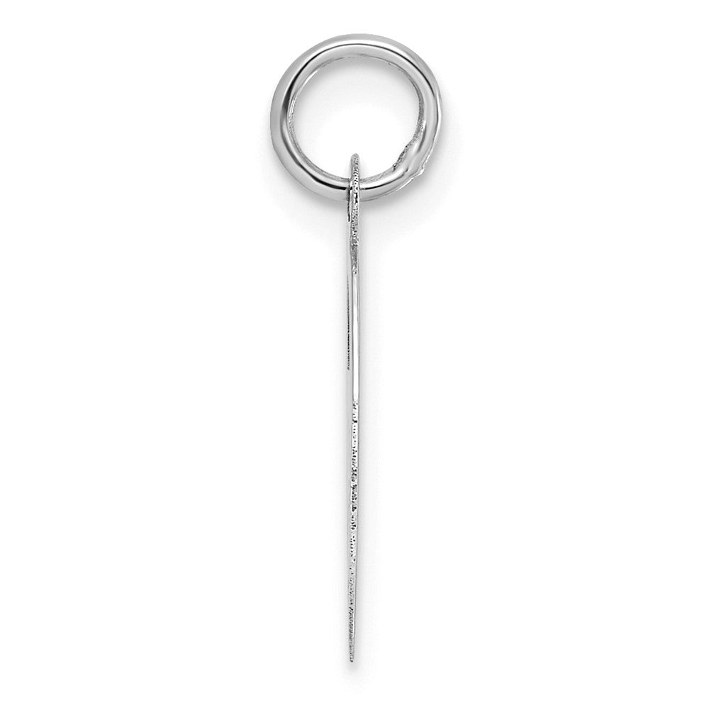Sterling Silver Rhodium-plated Script Letter G Initial Charm