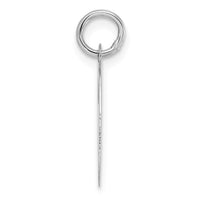 Sterling Silver Rhodium-plated Script Letter G Initial Charm