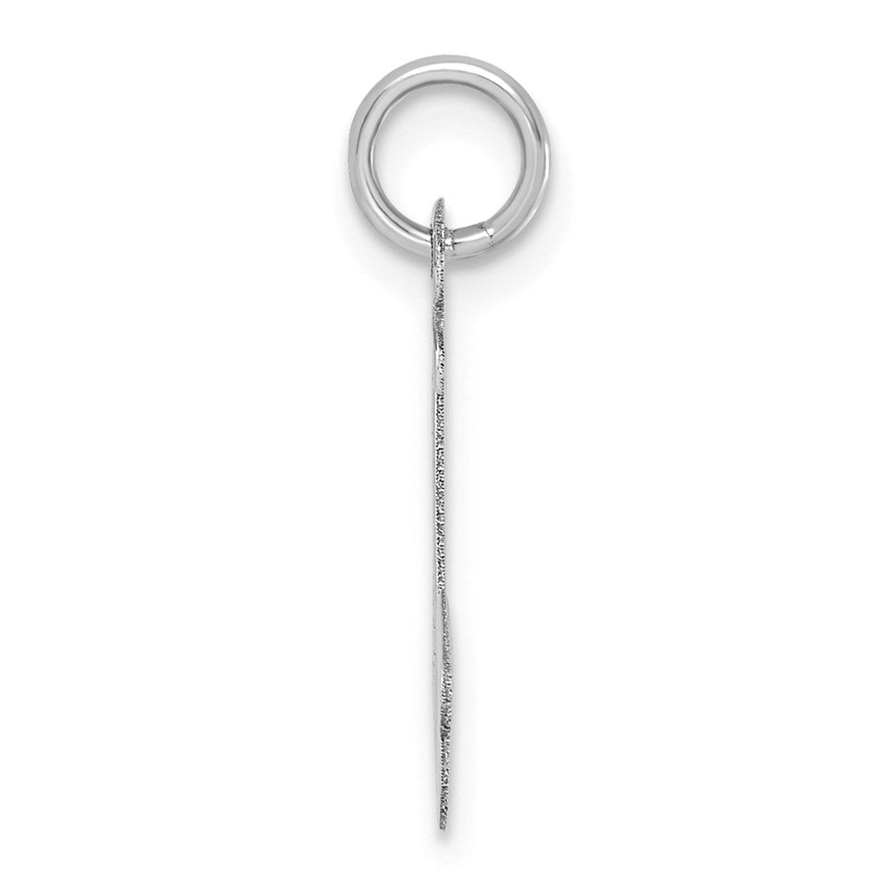 Sterling Silver Rhodium-plated Script Letter J Initial Charm