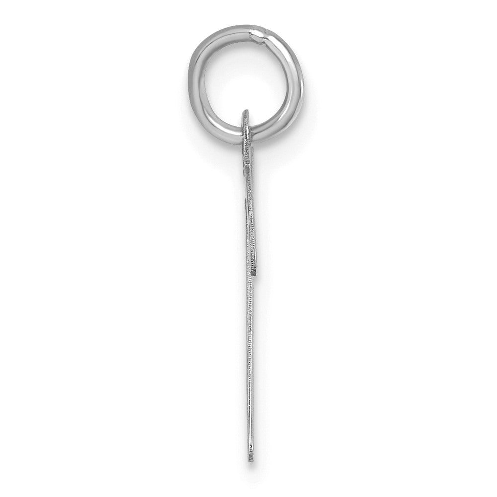 Sterling Silver Rhodium-plated Script Letter K Initial Charm