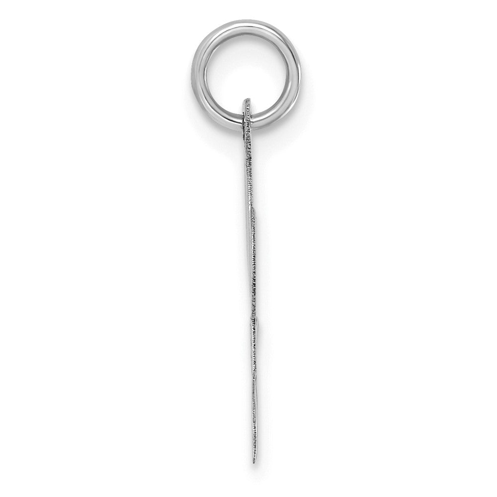 Sterling Silver Rhodium-plated Script Letter L Initial Charm
