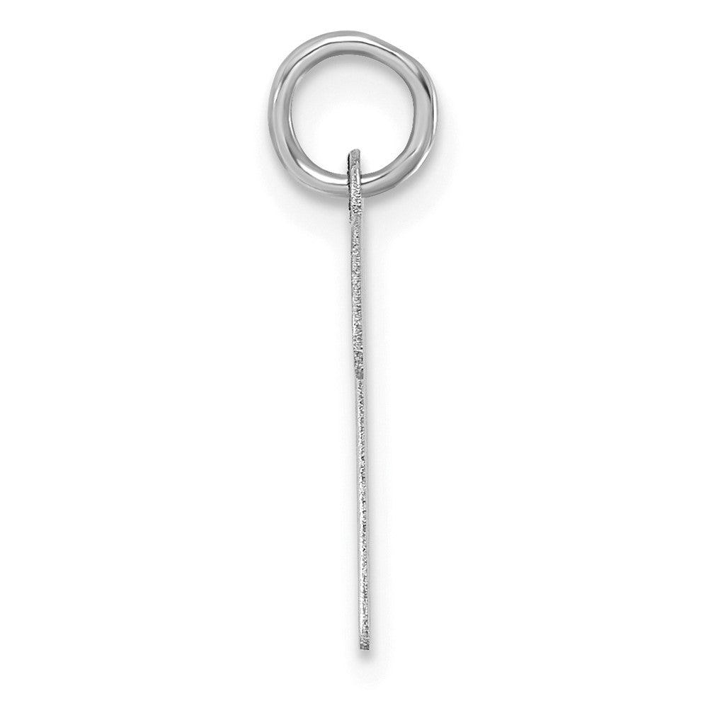 Sterling Silver Rhodium-plated Script Letter M Initial Charm