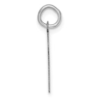 Sterling Silver Rhodium-plated Script Letter R Initial Charm