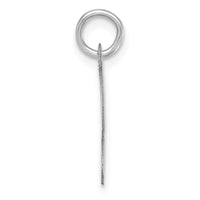 Sterling Silver Rhodium-plated Script Letter S Initial Charm