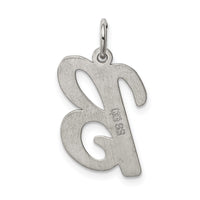 Sterling Silver Rhodium-plated Script Letter B Initial Charm