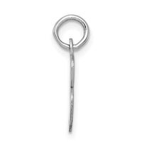 Sterling Silver Rhodium-plated Fancy Script Letter B Initial Charm