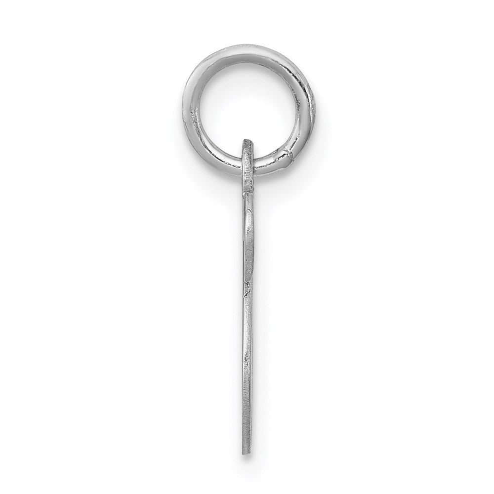 Sterling Silver Rhodium-plated Fancy Script Letter S Initial Charm
