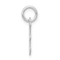 Sterling Silver Rhodium-plated Letter E Initial Charm