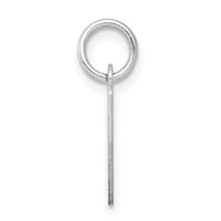 Sterling Silver Rhodium-plated Letter I Initial Charm