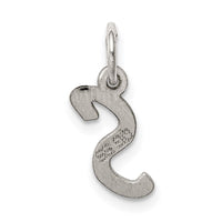 Sterling Silver Rhodium-plated Letter S Initial Charm