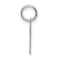 Sterling Silver Rhodium-plated Block Letter Y Initial Charm
