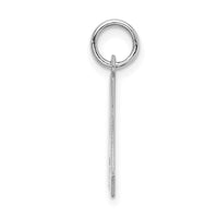 Sterling Silver Rhodium-plated Block Letter A Initial Charm