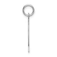Sterling Silver Rhodium-plated Block Letter Q Initial Charm