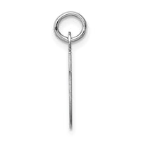 Sterling Silver Rhodium-plated Block Letter U Initial Charm