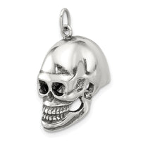 Sterling Silver Antiqued Skull Pendant