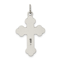 Sterling Silver Antiqued Budded Cross Pendant