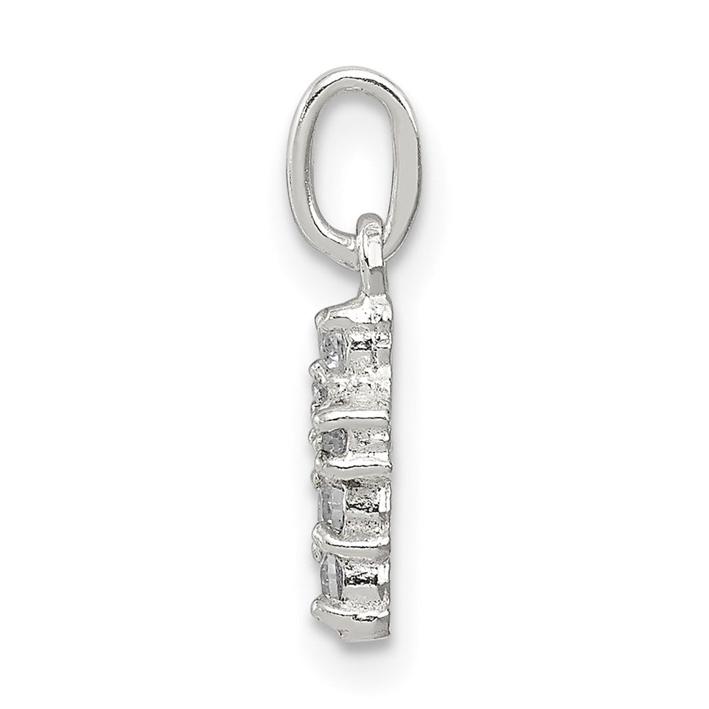 Sterling Silver CZ Cross Petite Charm