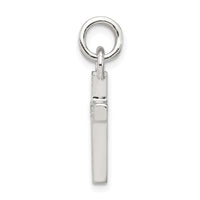 Sterling Silver Rhodium-plated CZ Latin Cross Pendant