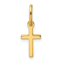 Sterling Silver Gold-tone Polished Small Cross Charm