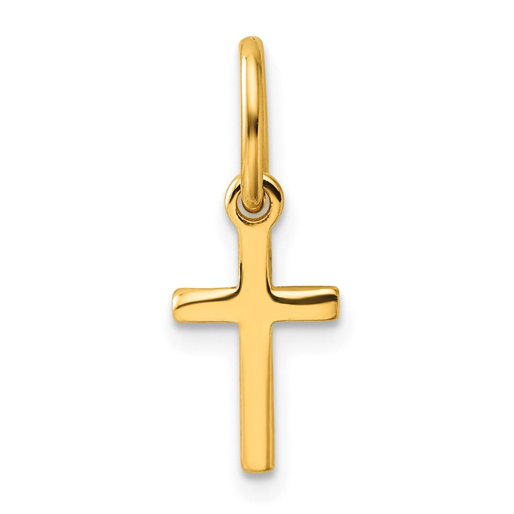 Sterling Silver Gold-tone Polished Small Cross Charm