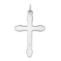 Sterling Silver Platinum-plated & 18k Gold-plated Rope Cross Pendant