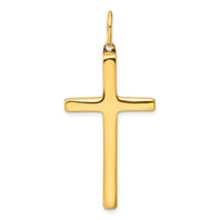 Sterling Silver Gold-tone Polished Cross Pendant