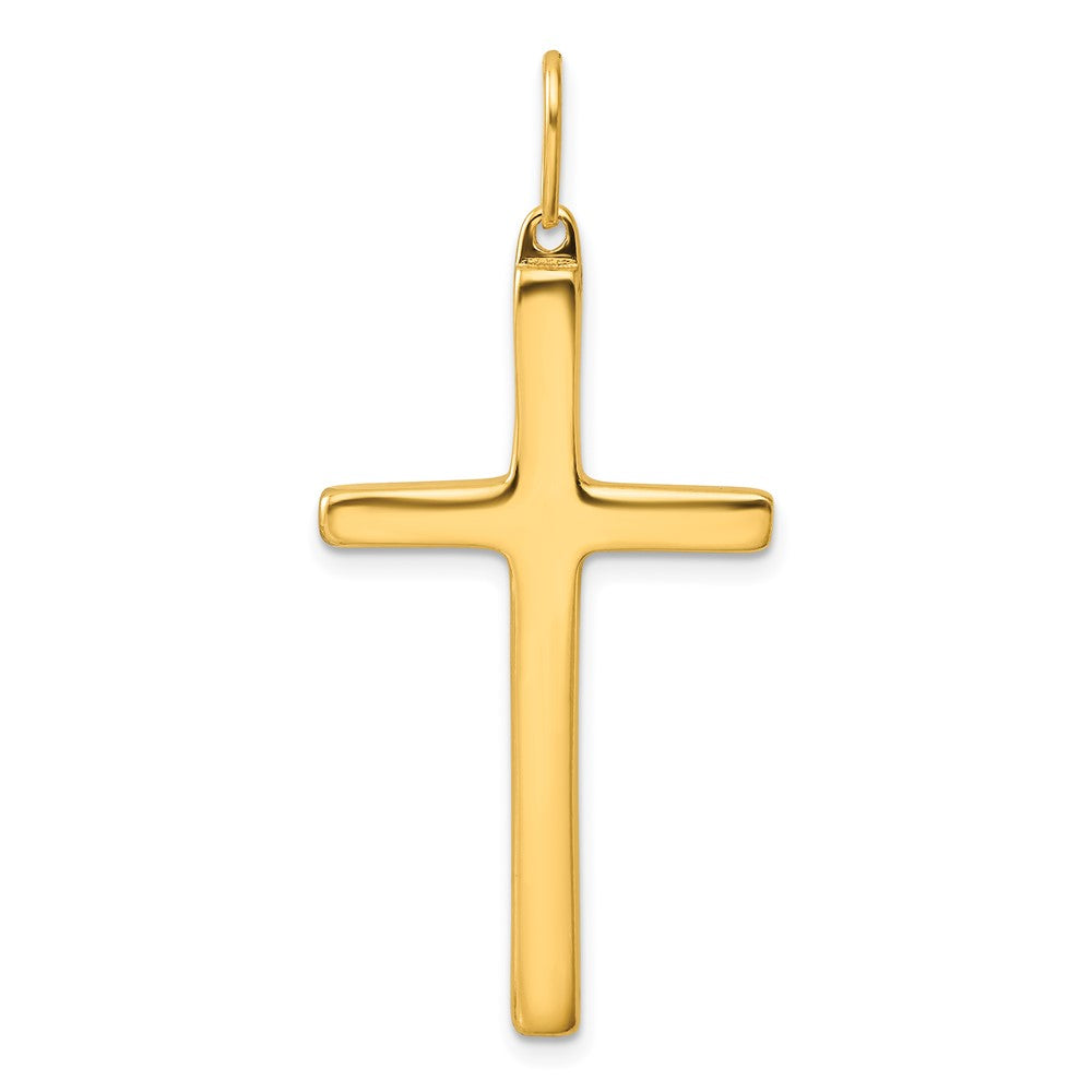 Sterling Silver Gold-tone Polished Cross Pendant
