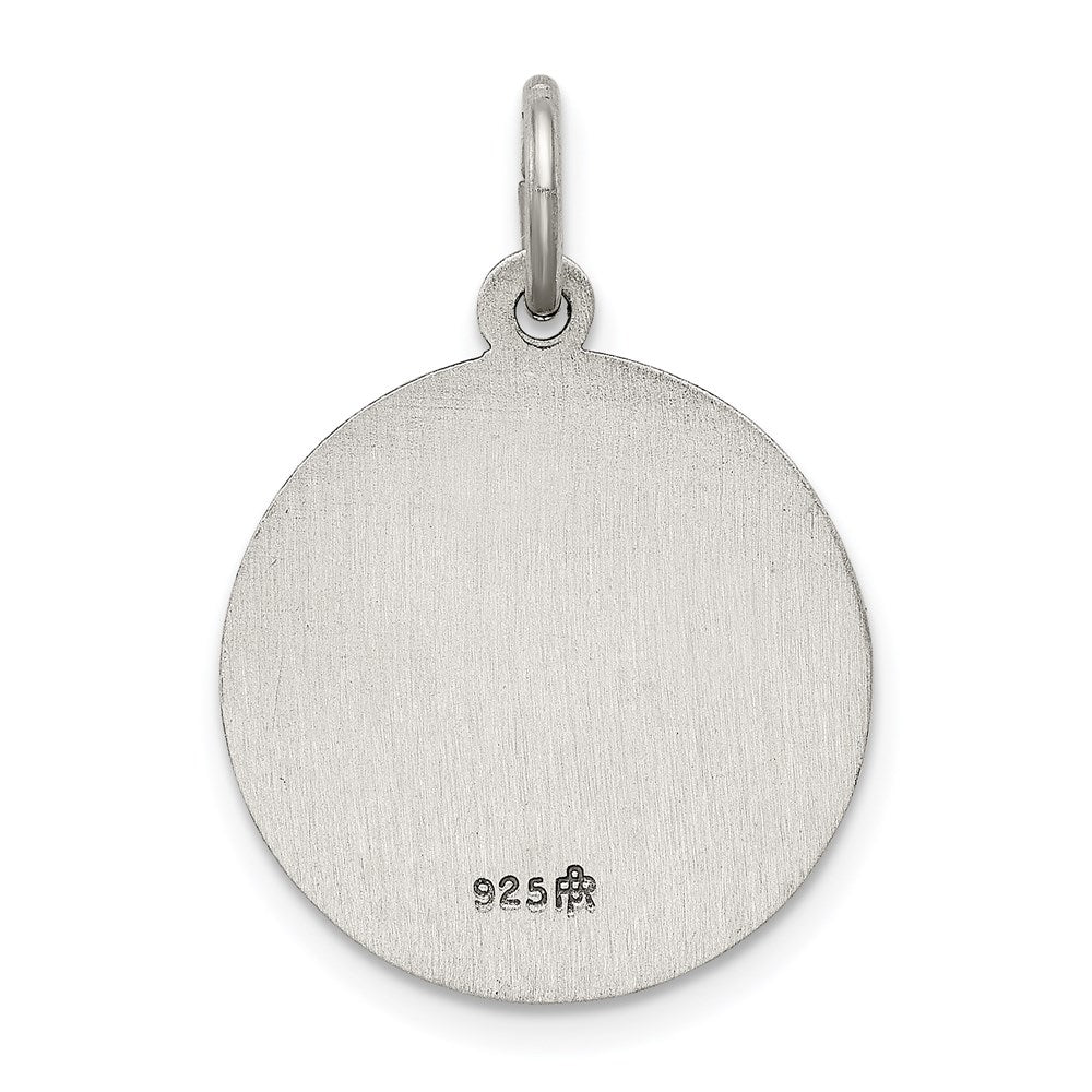 Sterling Silver Antiqued Saint Lucy Medal