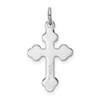 Sterling Silver Platinum-plated & 18k Gold-plated Cross Charm