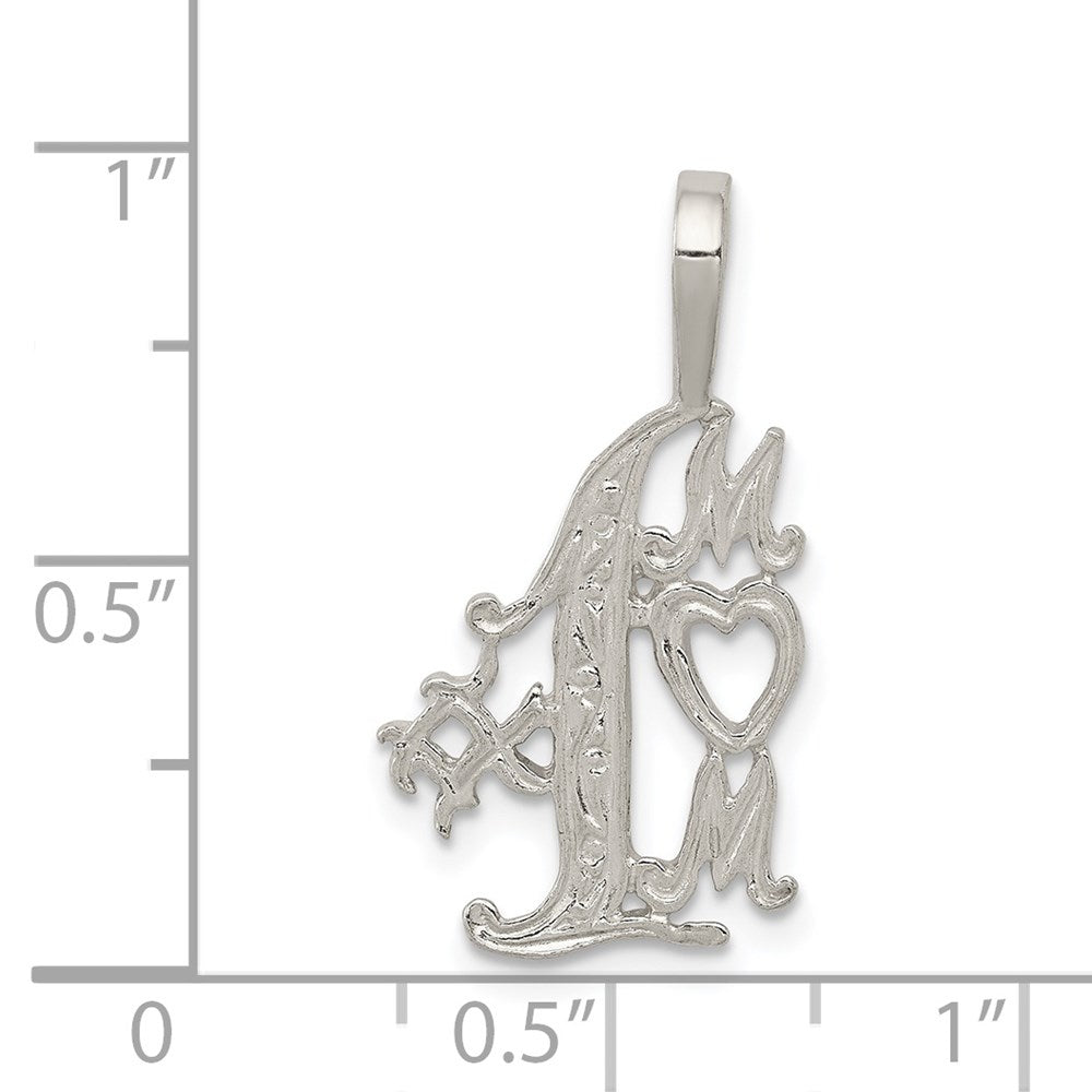 Sterling Silver #1 Mom Charm