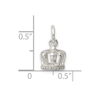 Sterling Silver Crown Charm