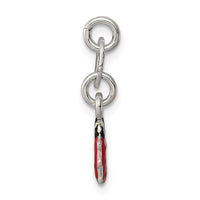 Sterling Silver Black/red Enameled Ladybug Charm
