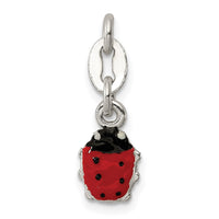 Sterling Silver Black/red Enameled Ladybug Charm