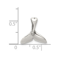 Sterling Silver Small Whale Tail Pendant