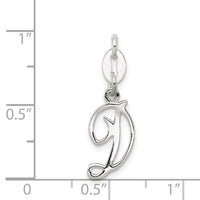 Sterling Silver Letter D Initial Charm