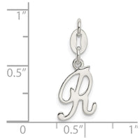Sterling Silver Letter R Initial Charm
