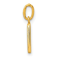 Sterling Silver Gold-tone Polished Letter L Initial Charm