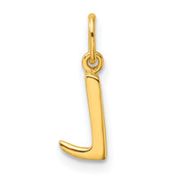 Sterling Silver Gold-tone Polished Letter L Initial Charm