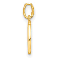 Sterling Silver Gold-tone Polished Letter R Initial Charm